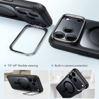 Custodia MagSafe per Apple iPhone 18 Pro / 17 Pro, ESR, Classic Hybrid Kickstand, Nero Trasparente