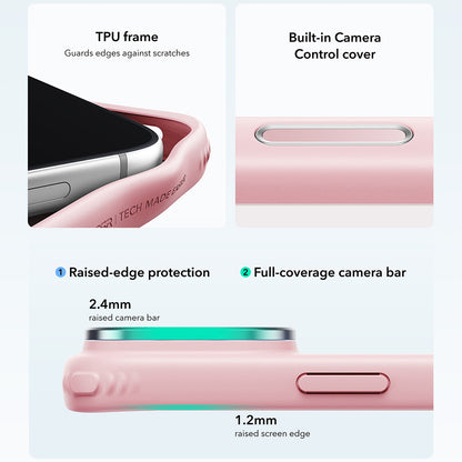 Custodia MagSafe per Apple iPhone 18 Pro / 17 Pro, ESR, Classic Hybrid Kickstand, Rosa Satinata