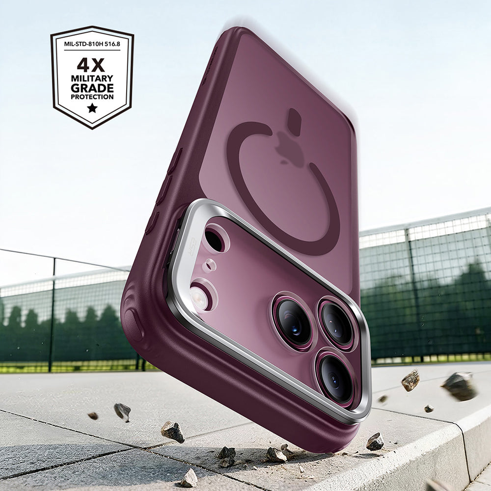 Custodia MagSafe per Apple iPhone 18 Pro / 17 Pro, ESR, Classic Hybrid Kickstand, Vinaccia Scura Satinata