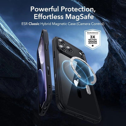 Custodia MagSafe per Apple iPhone 18 Pro / 17 Pro, ESR, Classic Hybrid con Protezione Schermo, Nera Trasparente