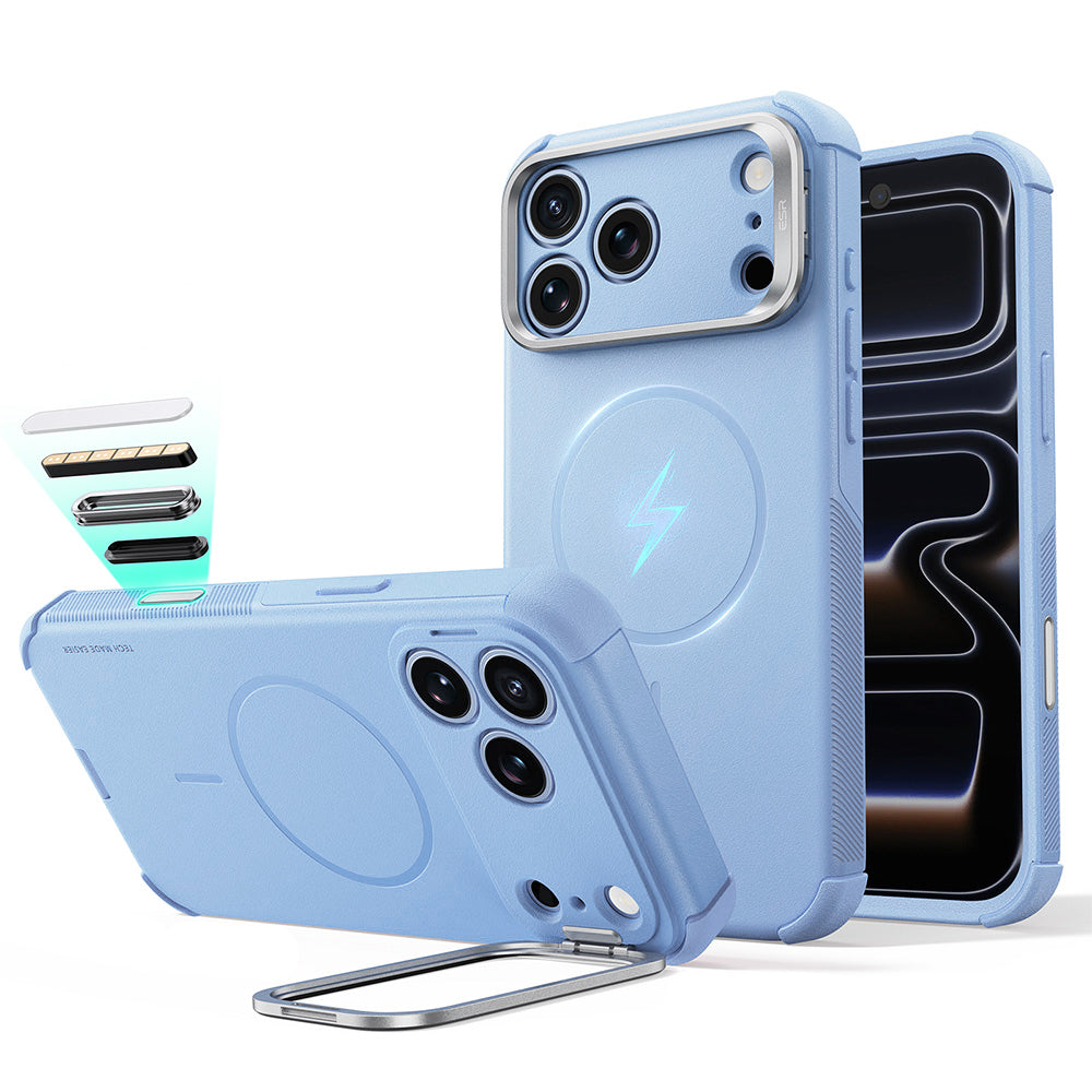 Custodia MagSafe per Apple iPhone 18 Pro / 17 Pro, ESR, Cyber Armor Kickstand, Blu