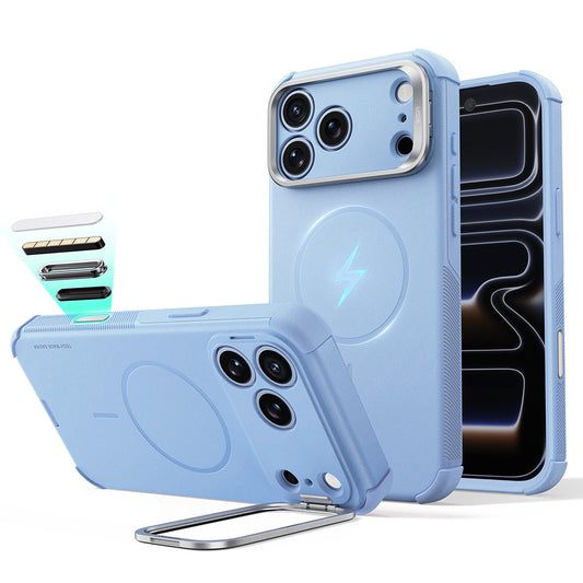 Custodia MagSafe per Apple iPhone 18 Pro / 17 Pro, ESR, Cyber Armor Kickstand, Blu