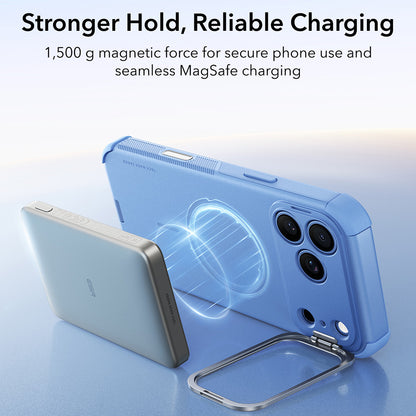Custodia MagSafe per Apple iPhone 18 Pro / 17 Pro, ESR, Cyber Armor Kickstand, Blu