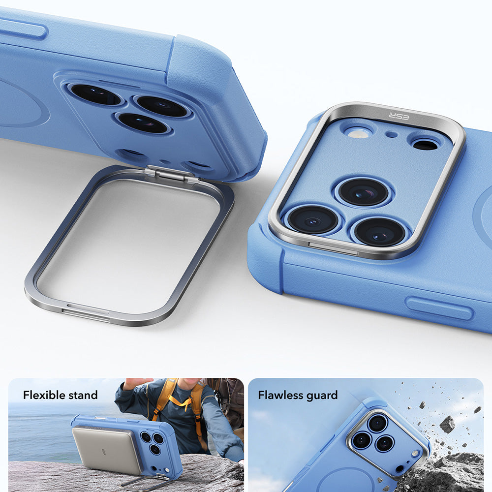 Custodia MagSafe per Apple iPhone 18 Pro / 17 Pro, ESR, Cyber Armor Kickstand, Blu