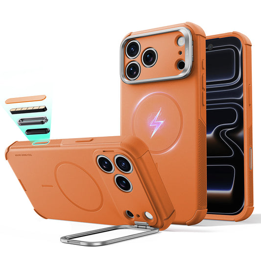 Custodia MagSafe per Apple iPhone 18 Pro / 17 Pro, ESR, Cyber Armor Kickstand, Arancione