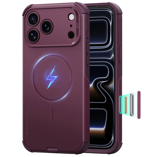 Custodia MagSafe per Apple iPhone 18 Pro / 17 Pro, ESR, Cyber, bordeaux scuro satinato