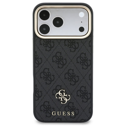 Custodia MagSafe per Apple iPhone 18 Pro / 17 Pro, Guess, 4G Cardslot & Big Strap, nera