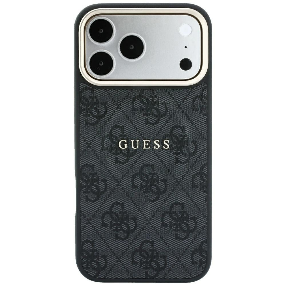 Custodia MagSafe per Apple iPhone 18 Pro / 17 Pro, Guess, 4G Embossed Classic, Nera