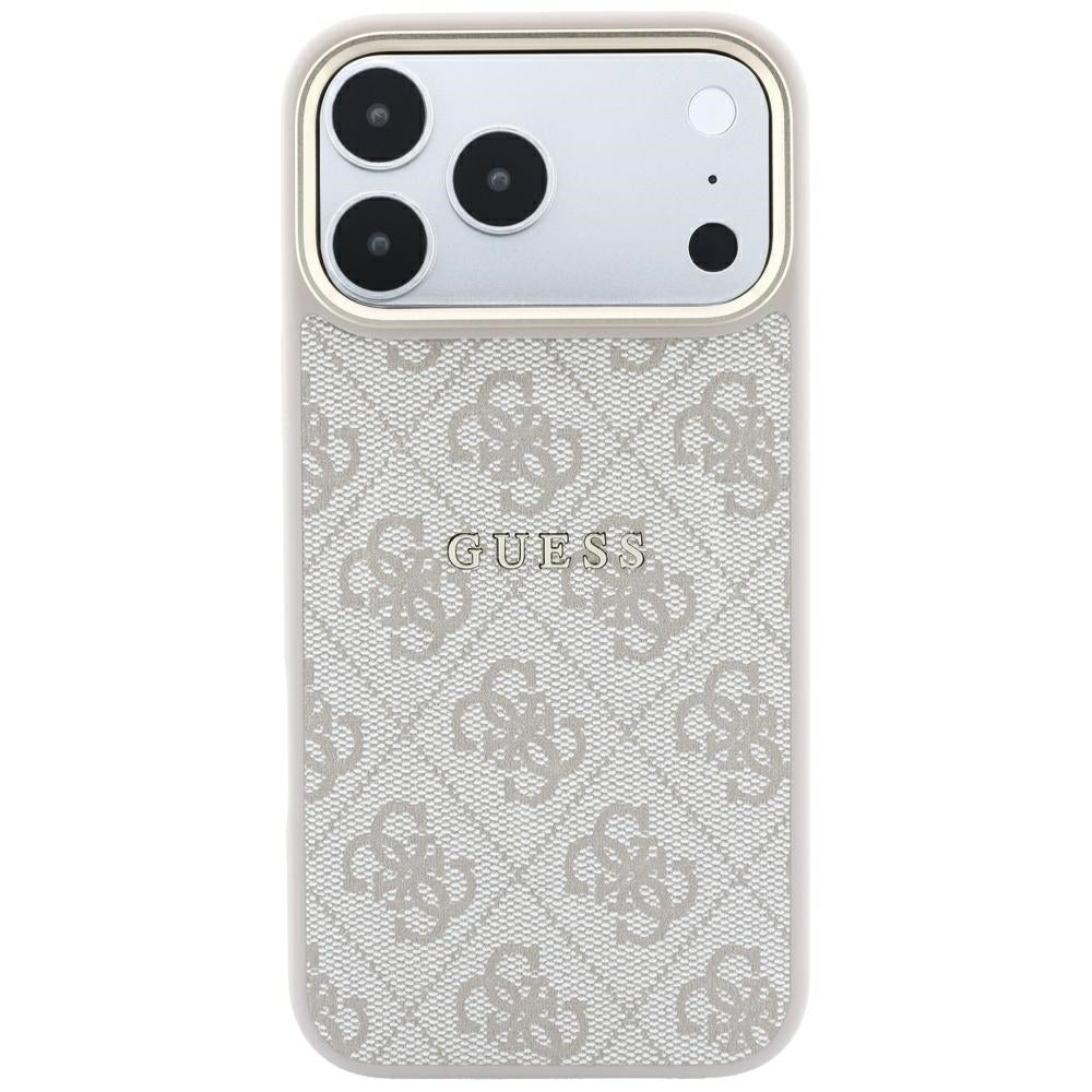 Custodia MagSafe per Apple iPhone 18 Pro / 17 Pro, Guess, 4G Embossed Classic, Rosa