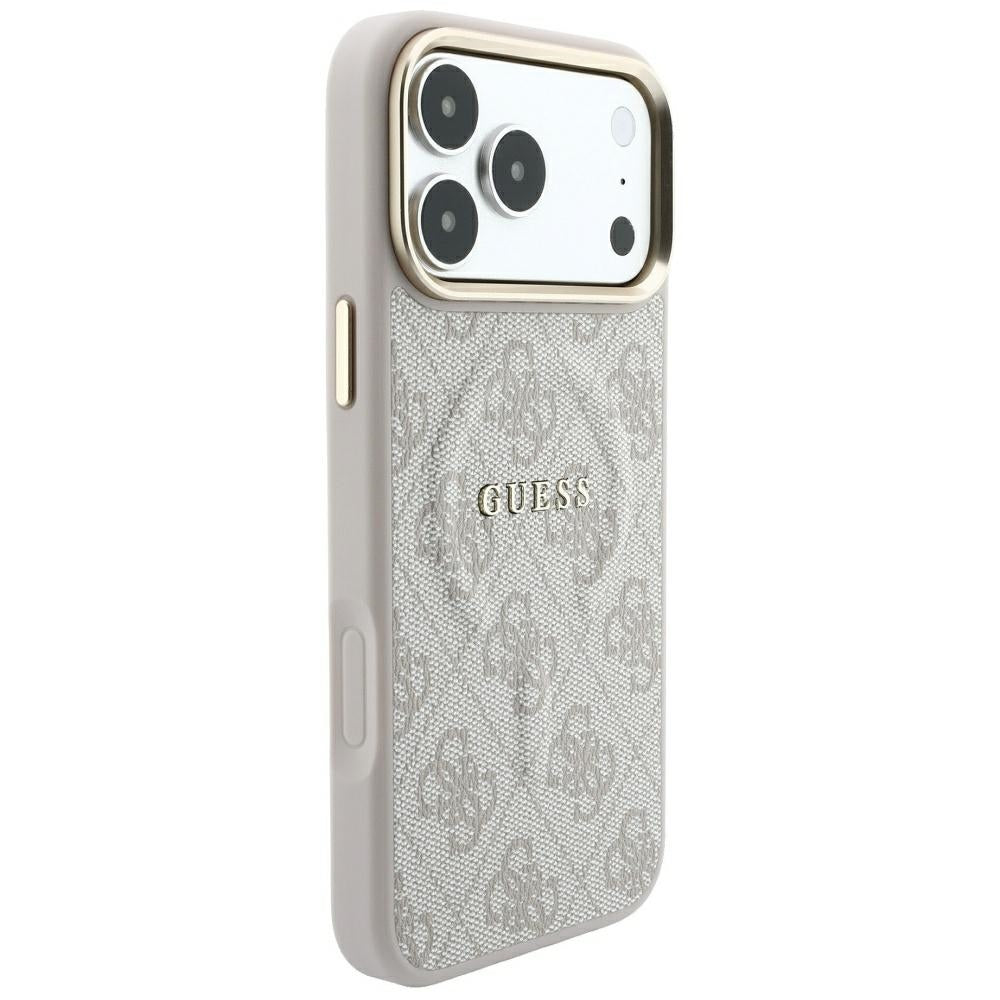 Custodia MagSafe per Apple iPhone 18 Pro / 17 Pro, Guess, 4G Embossed Classic, Rosa