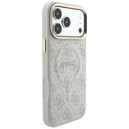 Custodia MagSafe per Apple iPhone 18 Pro / 17 Pro, Guess, 4G Embossed Classic, Rosa