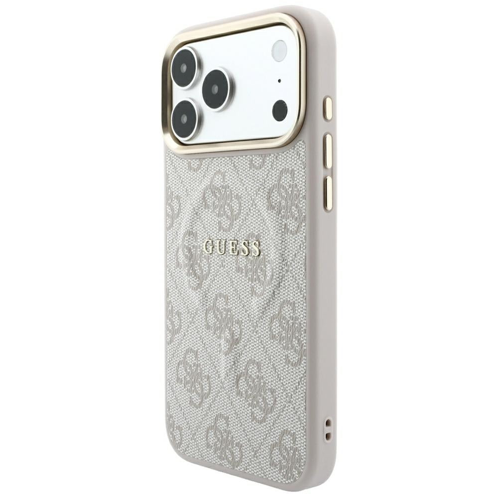Custodia MagSafe per Apple iPhone 18 Pro / 17 Pro, Guess, 4G Embossed Classic, Rosa