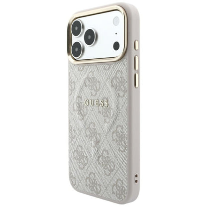 Custodia MagSafe per Apple iPhone 18 Pro / 17 Pro, Guess, 4G Embossed Classic, Rosa