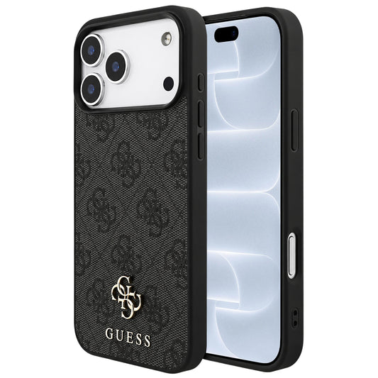 Custodia MagSafe per Apple iPhone 18 Pro / 17 Pro, Guess, 4G Small and Classic, Nera
