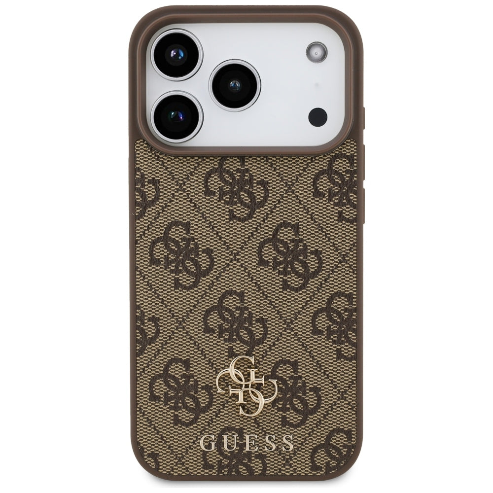 Custodia MagSafe per Apple iPhone 18 Pro / 17 Pro, Guess, 4G Small and Classic, Marrone