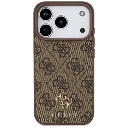 Custodia MagSafe per Apple iPhone 18 Pro / 17 Pro, Guess, 4G Small and Classic, Marrone