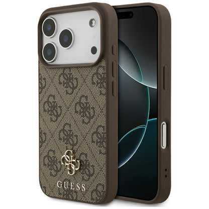 Custodia MagSafe per Apple iPhone 18 Pro / 17 Pro, Guess, 4G Small and Classic, Marrone