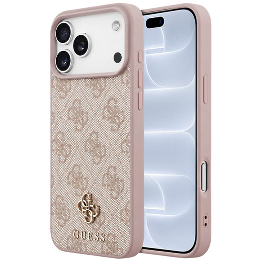 Custodia MagSafe per Apple iPhone 18 Pro / 17 Pro, Guess, 4G Small and Classic, Rosa