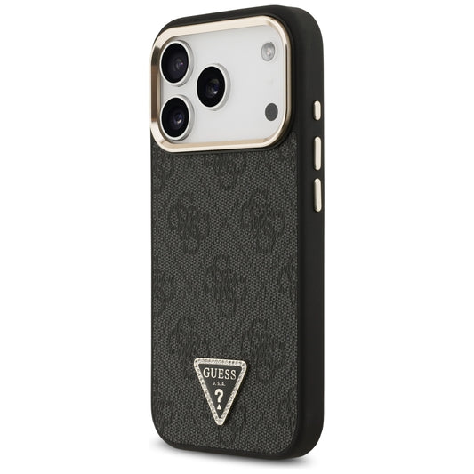 Custodia MagSafe per Apple iPhone 18 Pro / 17 Pro, Guess, Logo Triangolo 4G, Nera