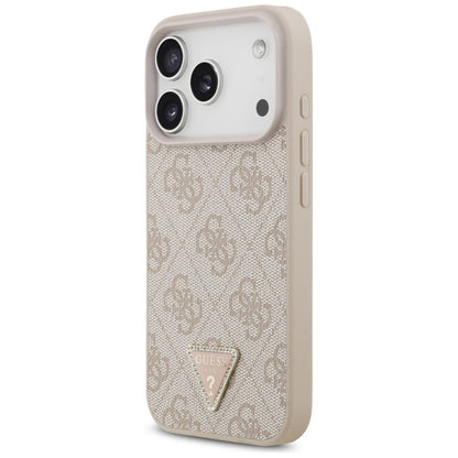 Custodia MagSafe per Apple iPhone 18 Pro / 17 Pro, Guess, 4G Triangle Strass, Rosa