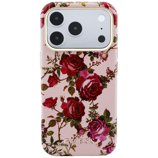 Custodia MagSafe per Apple iPhone 18 Pro / 17 Pro, Guess, Blossom Roses Print, Rosa