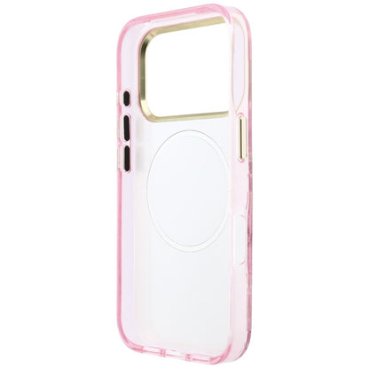 Custodia MagSafe per Apple iPhone 18 Pro / 17 Pro, Guess, IML Glitter Blossom Roses, Rosa