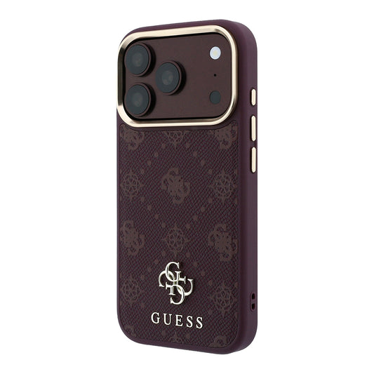 Custodia MagSafe per Apple iPhone 18 Pro / 17 Pro, Guess, Peony 4G Small Logo, Vinaccia