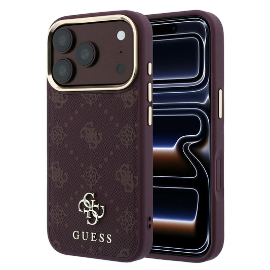 Custodia MagSafe per Apple iPhone 18 Pro / 17 Pro, Guess, Peony 4G Small Logo, Vinaccia