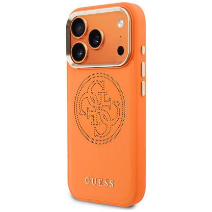 Custodia MagSafe per Apple iPhone 18 Pro / 17 Pro, Guess, Perforata 4G, Arancione