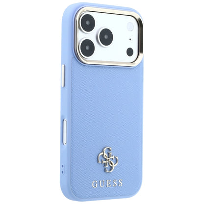 Custodia MagSafe per Apple iPhone 18 Pro / 17 Pro, Guess, Saffiano Small 4G Classic, Bleu