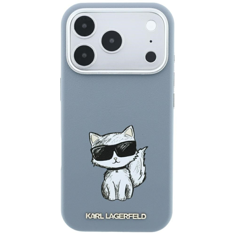 Custodia MagSafe per Apple iPhone 18 Pro / 17 Pro, Karl Lagerfeld, Choupette Sketch, Bleu
