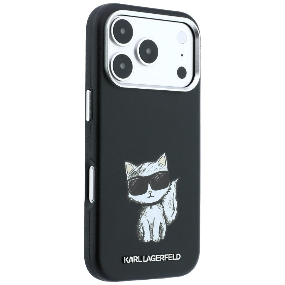 Custodia MagSafe per Apple iPhone 18 Pro / 17 Pro, Karl Lagerfeld, Choupette Sketch, Nera
