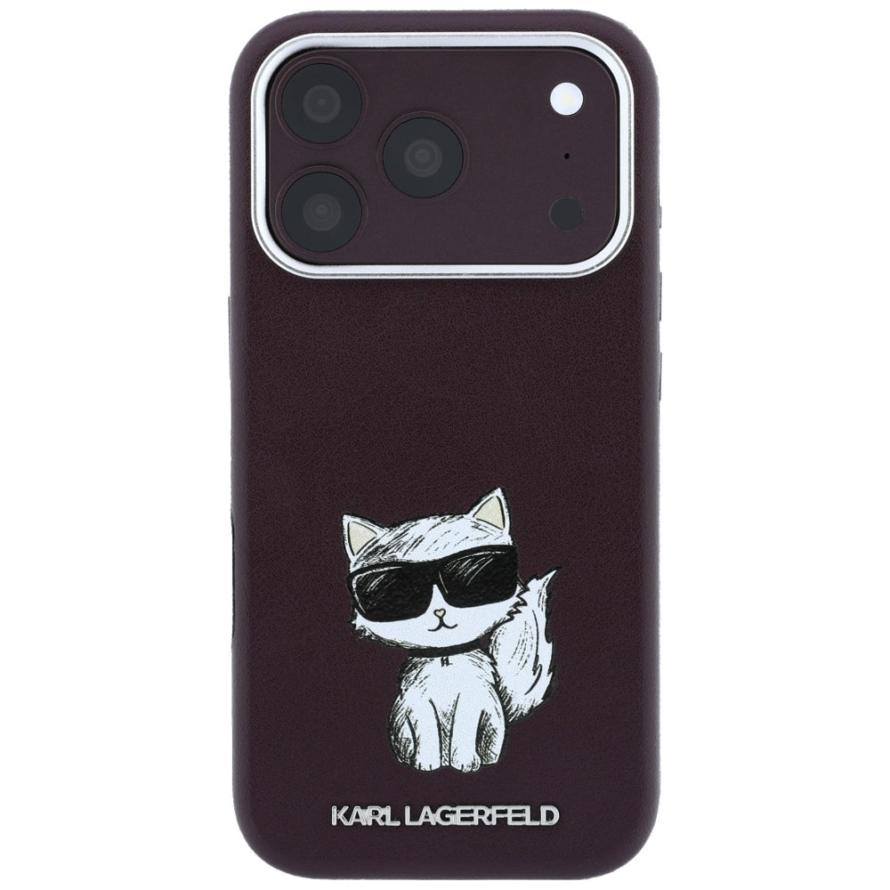 Custodia MagSafe per Apple iPhone 18 Pro / 17 Pro, Karl Lagerfeld, Choupette Sketch, Vinaccia
