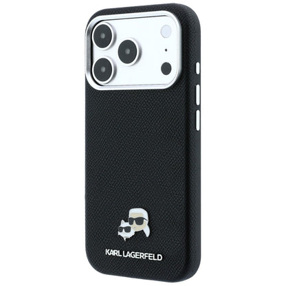 Custodia MagSafe per Apple iPhone 18 Pro / 17 Pro, Karl Lagerfeld, Grained KC Heads, Nera