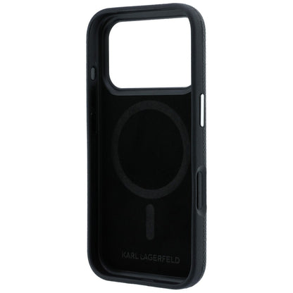 Custodia MagSafe per Apple iPhone 18 Pro / 17 Pro, Karl Lagerfeld, Grained KC Heads, Nera