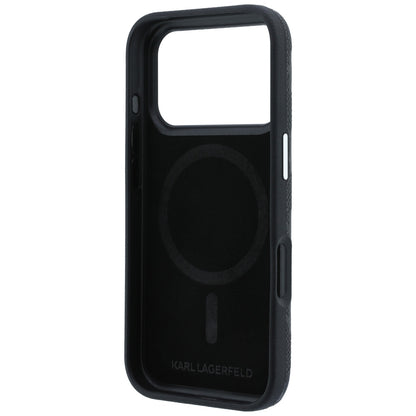 MagSafe Case for Apple iPhone 18 Pro / 17 Pro, Karl Lagerfeld, Grained Mono Resin Logo, Black