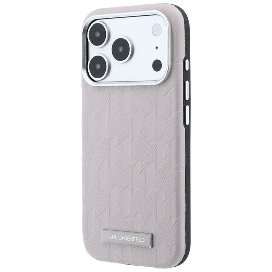 Custodia MagSafe per Apple iPhone 18 Pro / 17 Pro, Karl Lagerfeld, Logo in resina monocromatica granulata, Rosa