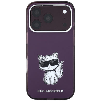Custodia MagSafe per Apple iPhone 18 Pro / 17 Pro, Karl Lagerfeld, HC IML Choupette Body Sketch Print, Vinaccia