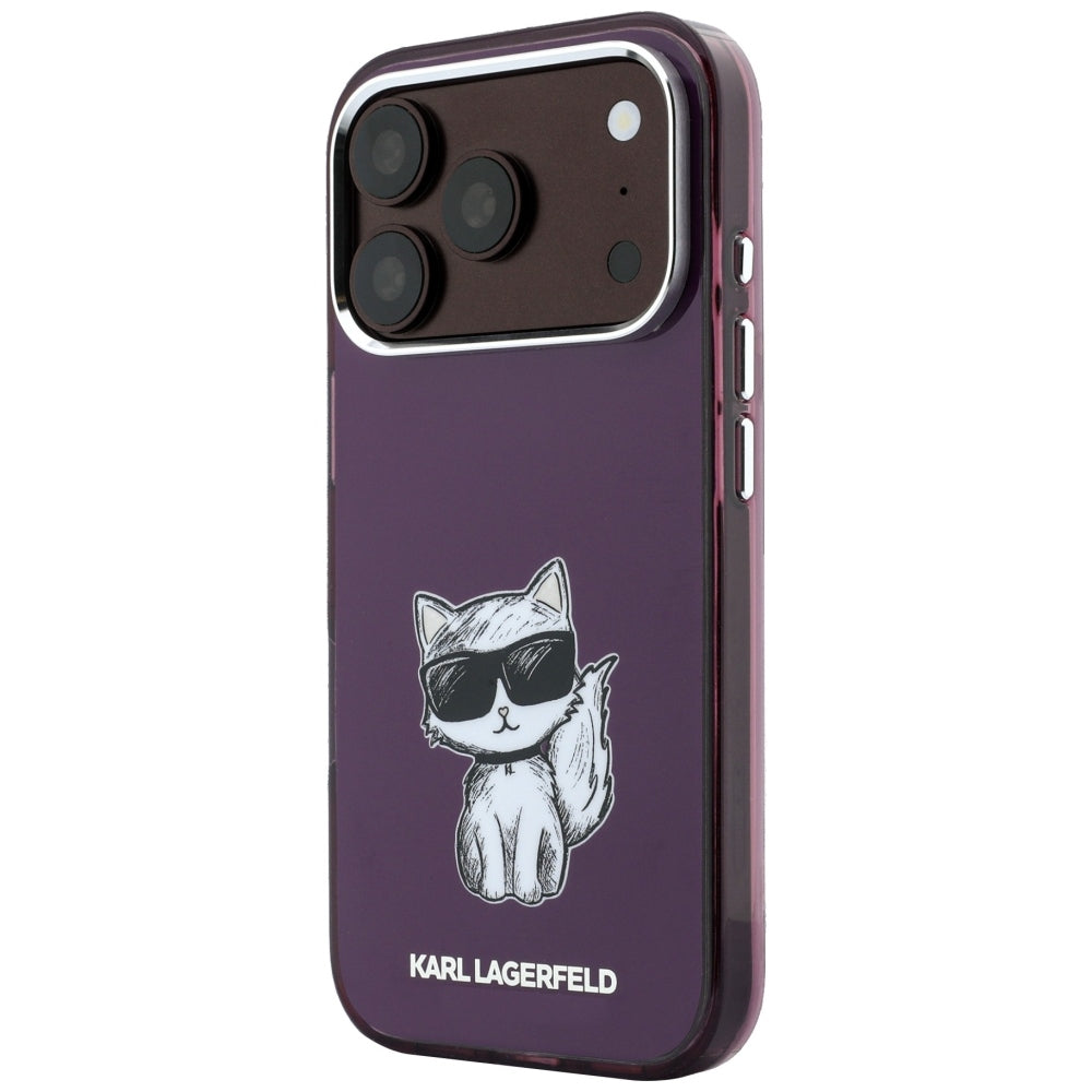 Custodia MagSafe per Apple iPhone 18 Pro / 17 Pro, Karl Lagerfeld, HC IML Choupette Body Sketch Print, Vinaccia
