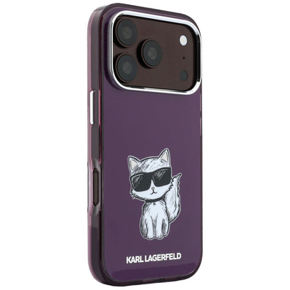 Custodia MagSafe per Apple iPhone 18 Pro / 17 Pro, Karl Lagerfeld, HC IML Choupette Body Sketch Print, Vinaccia