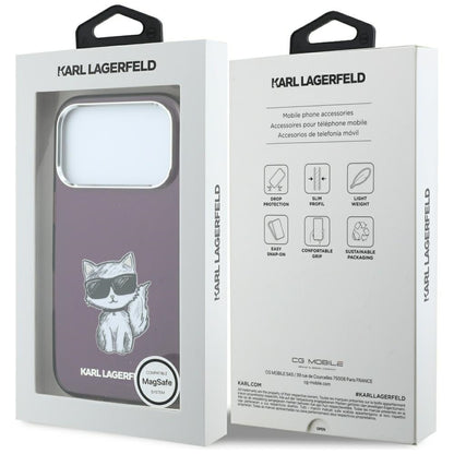 Custodia MagSafe per Apple iPhone 18 Pro / 17 Pro, Karl Lagerfeld, HC IML Choupette Body Sketch Print, Vinaccia