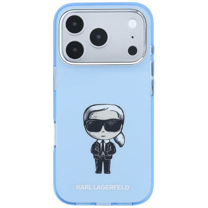 Custodia MagSafe per Apple iPhone 18 Pro / 17 Pro, Karl Lagerfeld, HC IML Ikonik Sketch Print, Blu