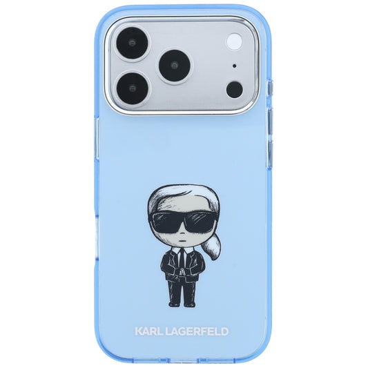 Custodia MagSafe per Apple iPhone 18 Pro / 17 Pro, Karl Lagerfeld, HC IML Ikonik Sketch Print, Blu