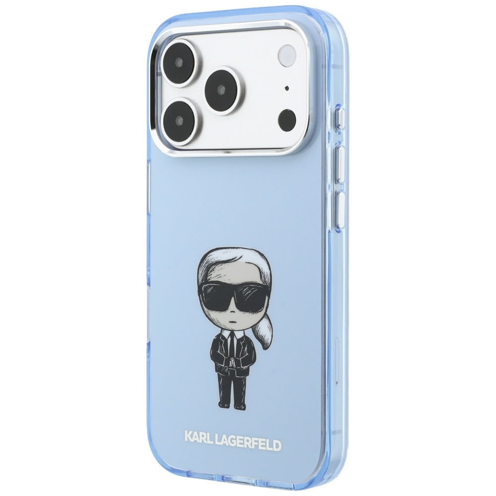 Custodia MagSafe per Apple iPhone 18 Pro / 17 Pro, Karl Lagerfeld, HC IML Ikonik Sketch Print, Blu