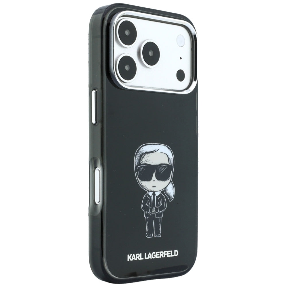 Custodia MagSafe per Apple iPhone 18 Pro / 17 Pro, Karl Lagerfeld, HC IML Ikonik Sketch Print, Nera