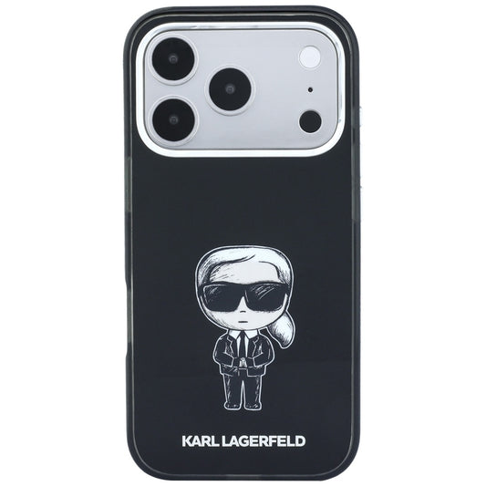 Custodia MagSafe per Apple iPhone 18 Pro / 17 Pro, Karl Lagerfeld, HC IML Ikonik Sketch Print, Nera