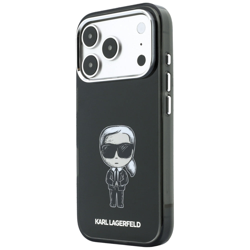 Custodia MagSafe per Apple iPhone 18 Pro / 17 Pro, Karl Lagerfeld, HC IML Ikonik Sketch Print, Nera