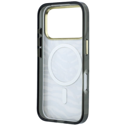 Custodia MagSafe per Apple iPhone 18 Pro / 17 Pro, Karl Lagerfeld, HC IML Signature Zebra Glitter Gold, Nera