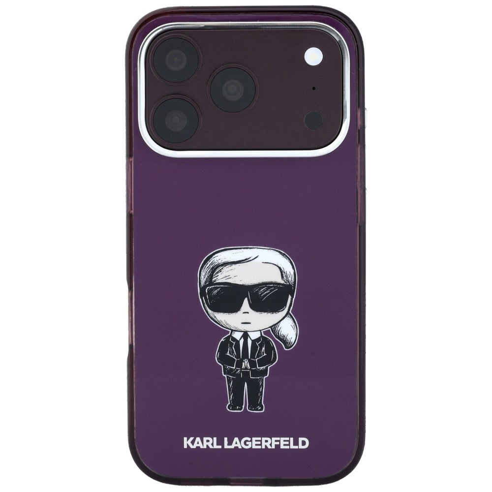 Custodia MagSafe per Apple iPhone 18 Pro / 17 Pro, Karl Lagerfeld, HC IML Ikonik Sketch Print, color bordeaux
