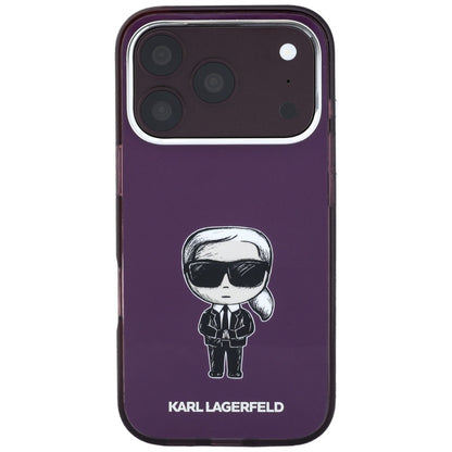 Custodia MagSafe per Apple iPhone 18 Pro / 17 Pro, Karl Lagerfeld, HC IML Ikonik Sketch Print, color bordeaux